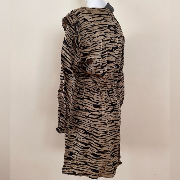 NWT RAILS Ora Ruffle Long Sleeve Minidress In Canyon - Picture 5 of 11